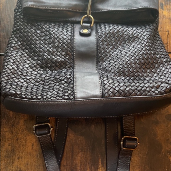 NWOT Sundance☀️Sophisticated Black Leather Backpack with Textured Finish main image 7